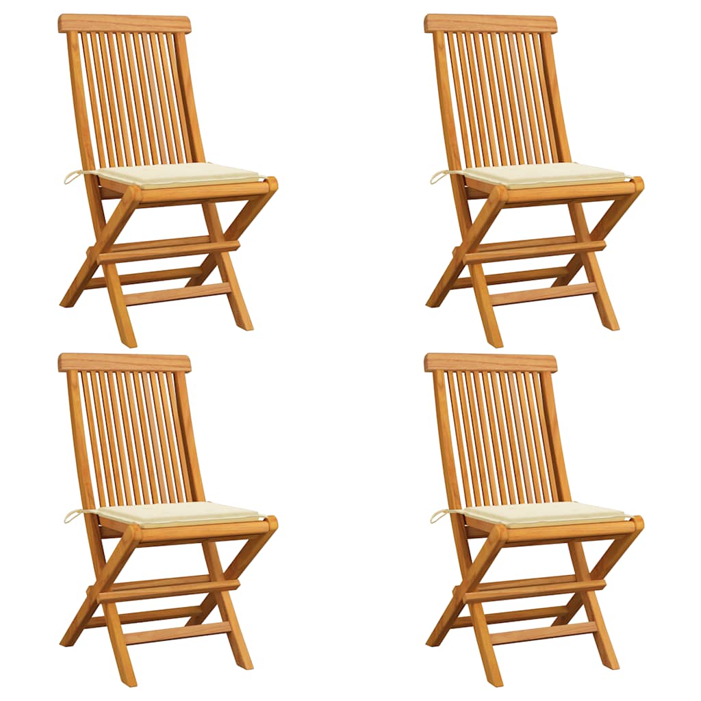 Gartenstühle Mit En Kissen 6 Stk. Massivholz Teak