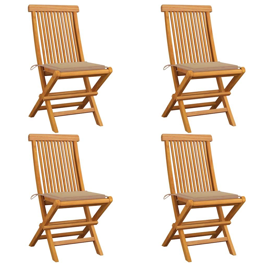Gartenstühle Mit En Kissen 6 Stk. Massivholz Teak