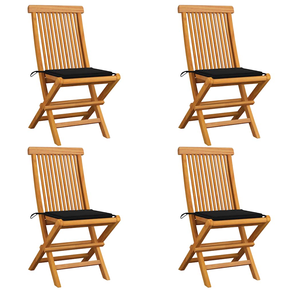Gartenstühle Mit En Kissen 6 Stk. Massivholz Teak