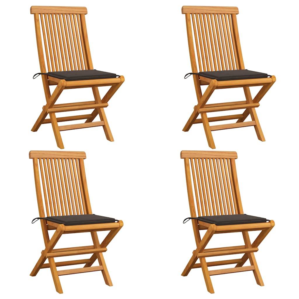 Gartenstühle Mit En Kissen 6 Stk. Massivholz Teak