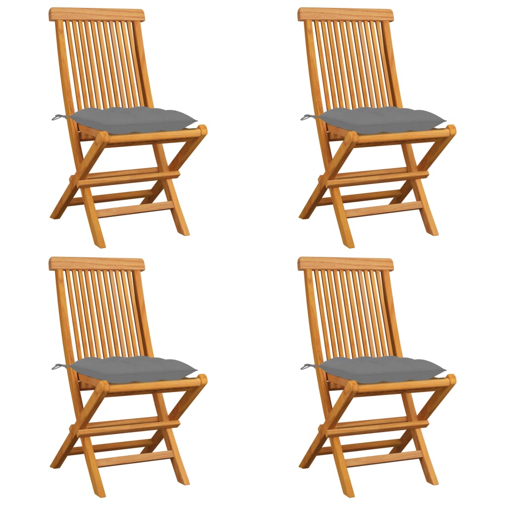 Gartenstühle Mit En Kissen 6 Stk. Massivholz Teak