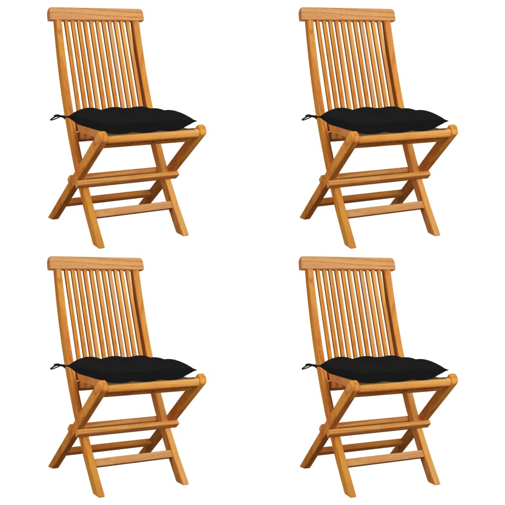 Gartenstühle Mit En Kissen 6 Stk. Massivholz Teak