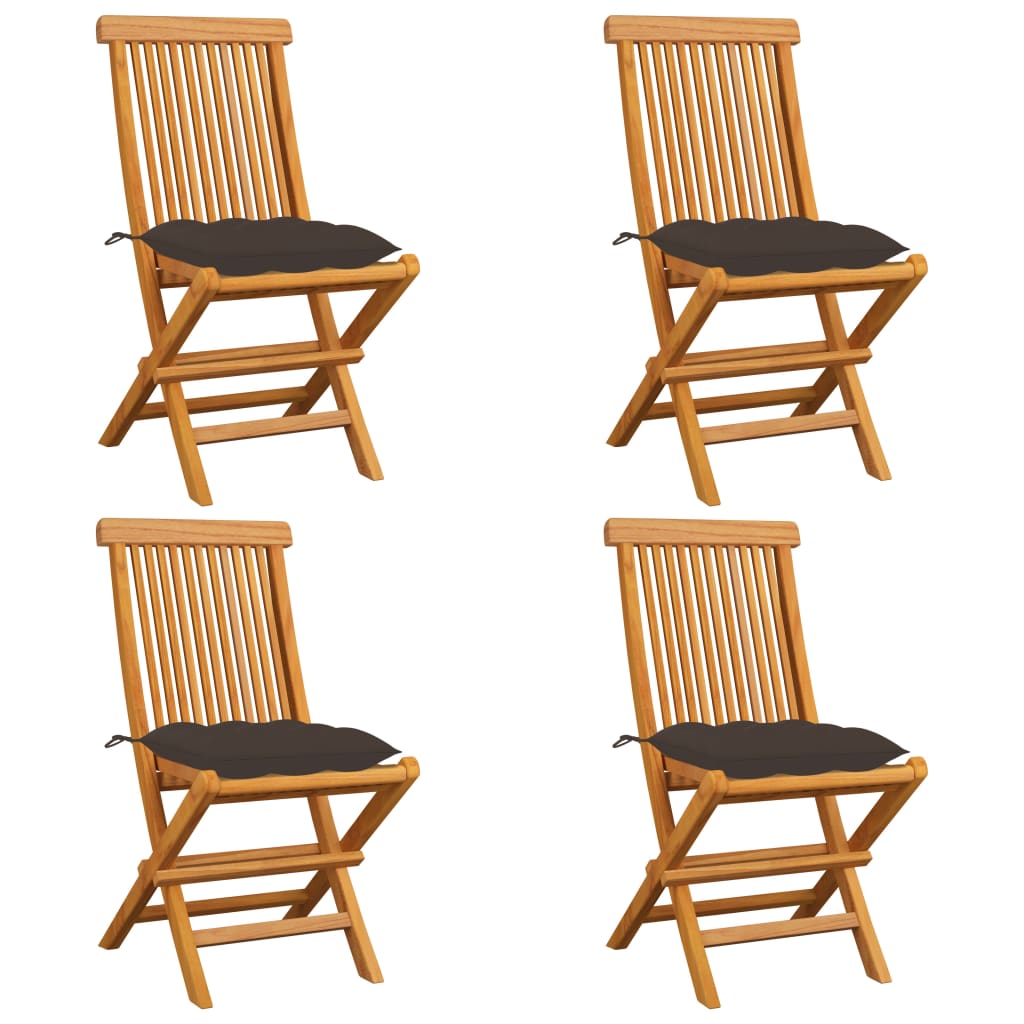 Gartenstühle Mit En Kissen 6 Stk. Massivholz Teak