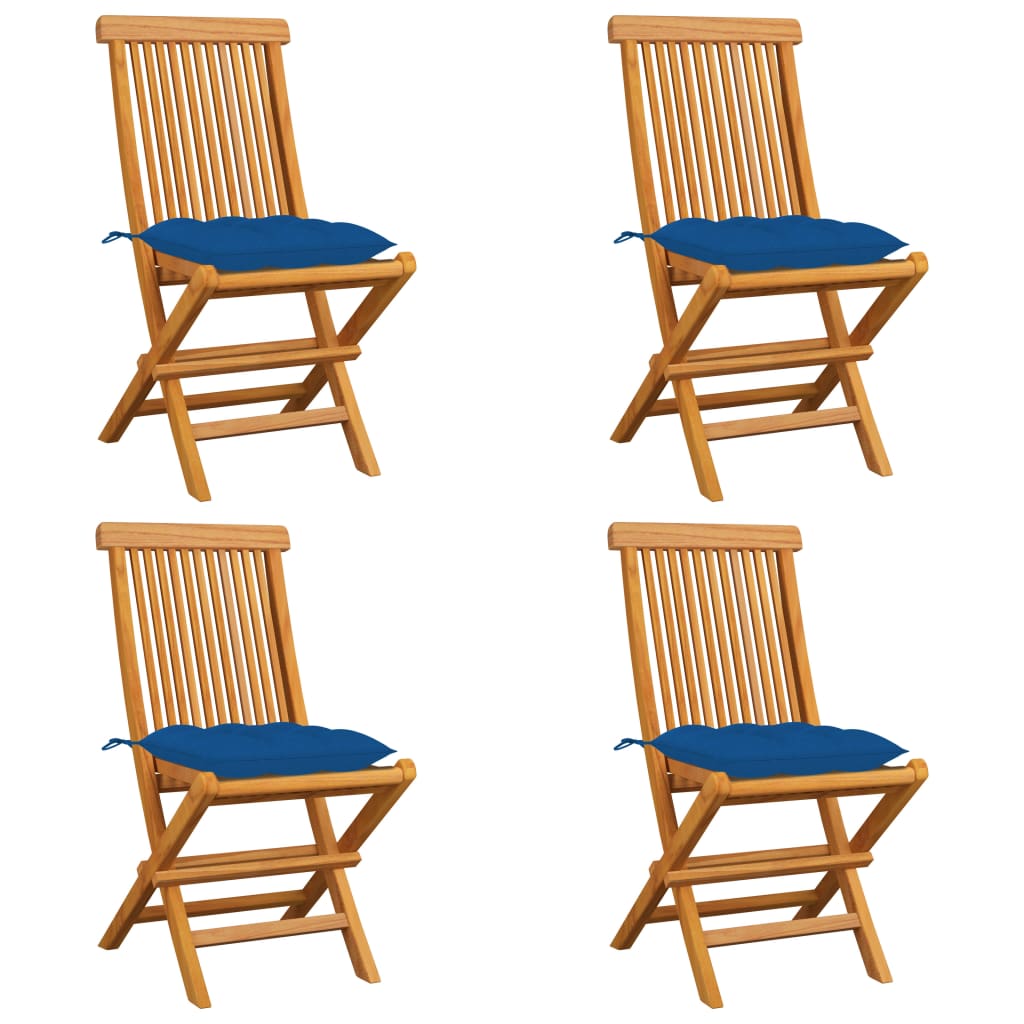 Gartenstühle Mit En Kissen 6 Stk. Massivholz Teak