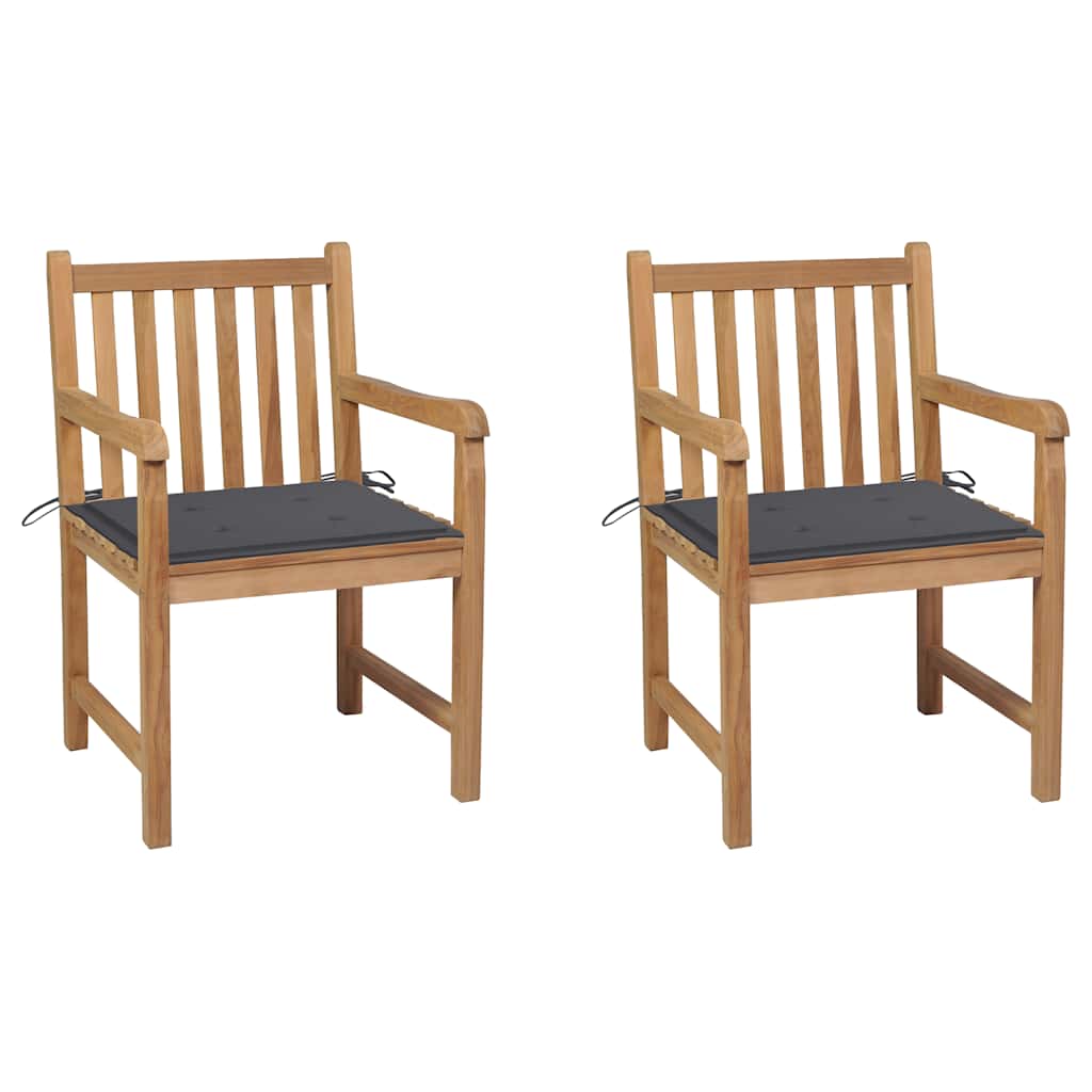 Gartenstühle 6 Stk. Mit En Kissen Massivholz Teak