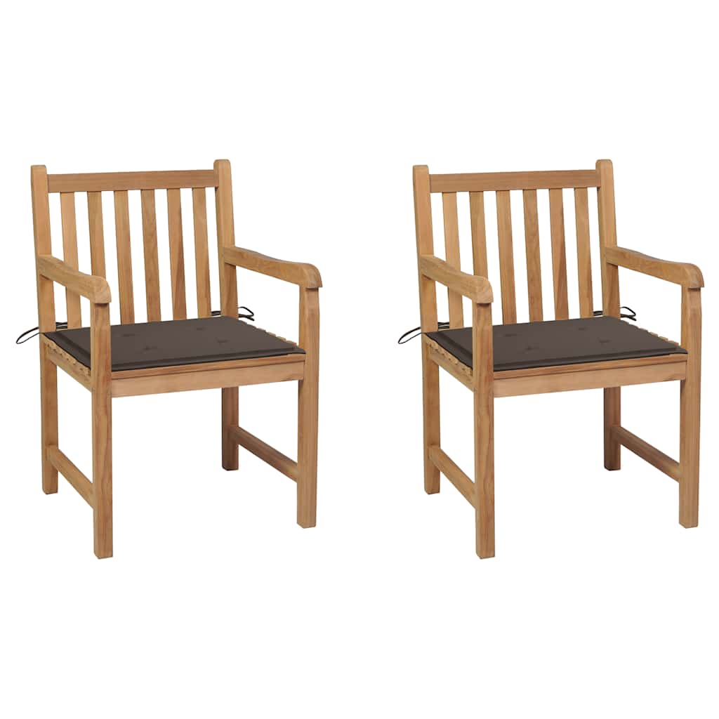 Gartenstühle 6 Stk. Mit En Kissen Massivholz Teak