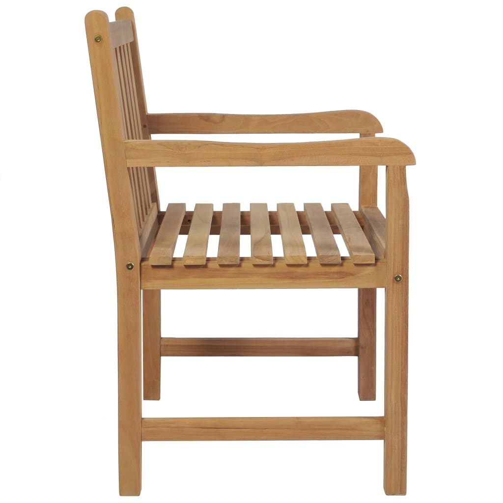 Gartenstühle 2 Stk. Mit En Kissen Massivholz Teak