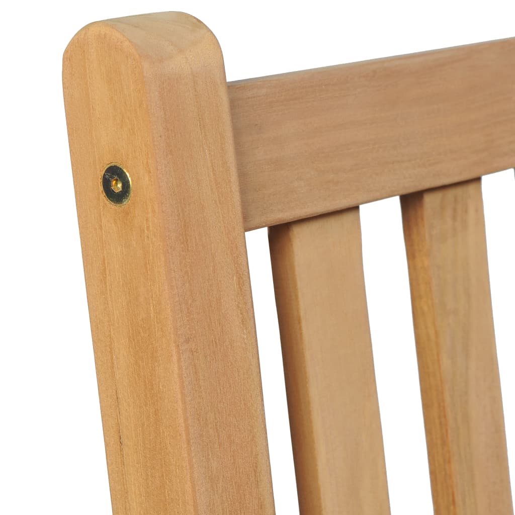 Gartenstühle 2 Stk. Mit Weißen Kissen Massivholz Teak