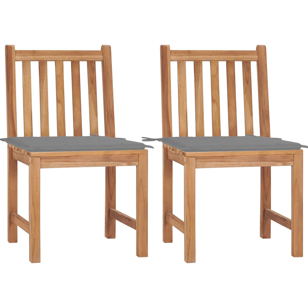 Gartenstühle 8 Stk. Mit Kissen Massivholz Teak