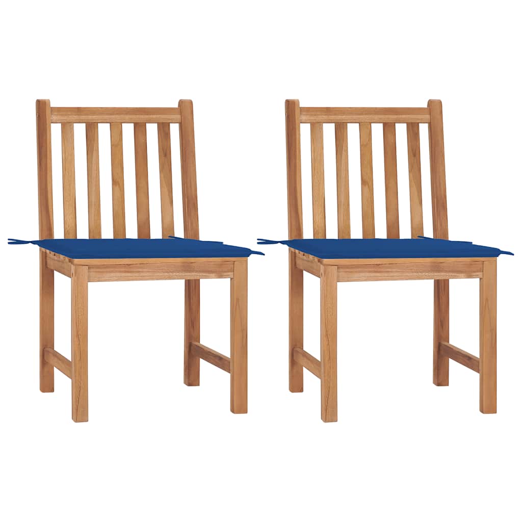Gartenstühle 8 Stk. Mit Kissen Massivholz Teak