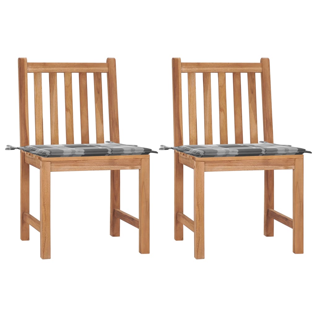 Gartenstühle 8 Stk. Mit Kissen Massivholz Teak