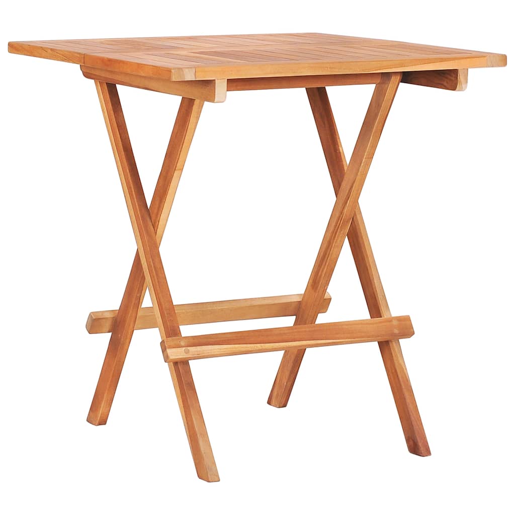 3-Tlg. Bistroset Mit Kissen Massivholz Teak