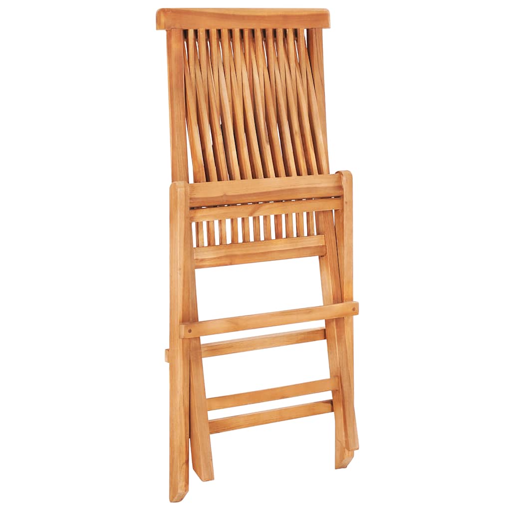 3-Tlg. Bistroset Mit Kissen Massivholz Teak