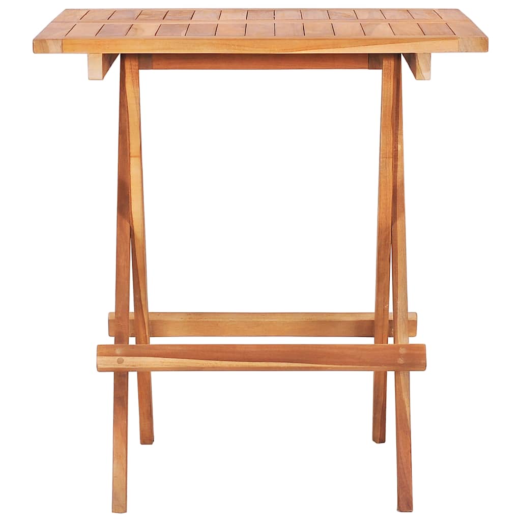 3-Tlg. Bistroset Mit Kissen Massivholz Teak