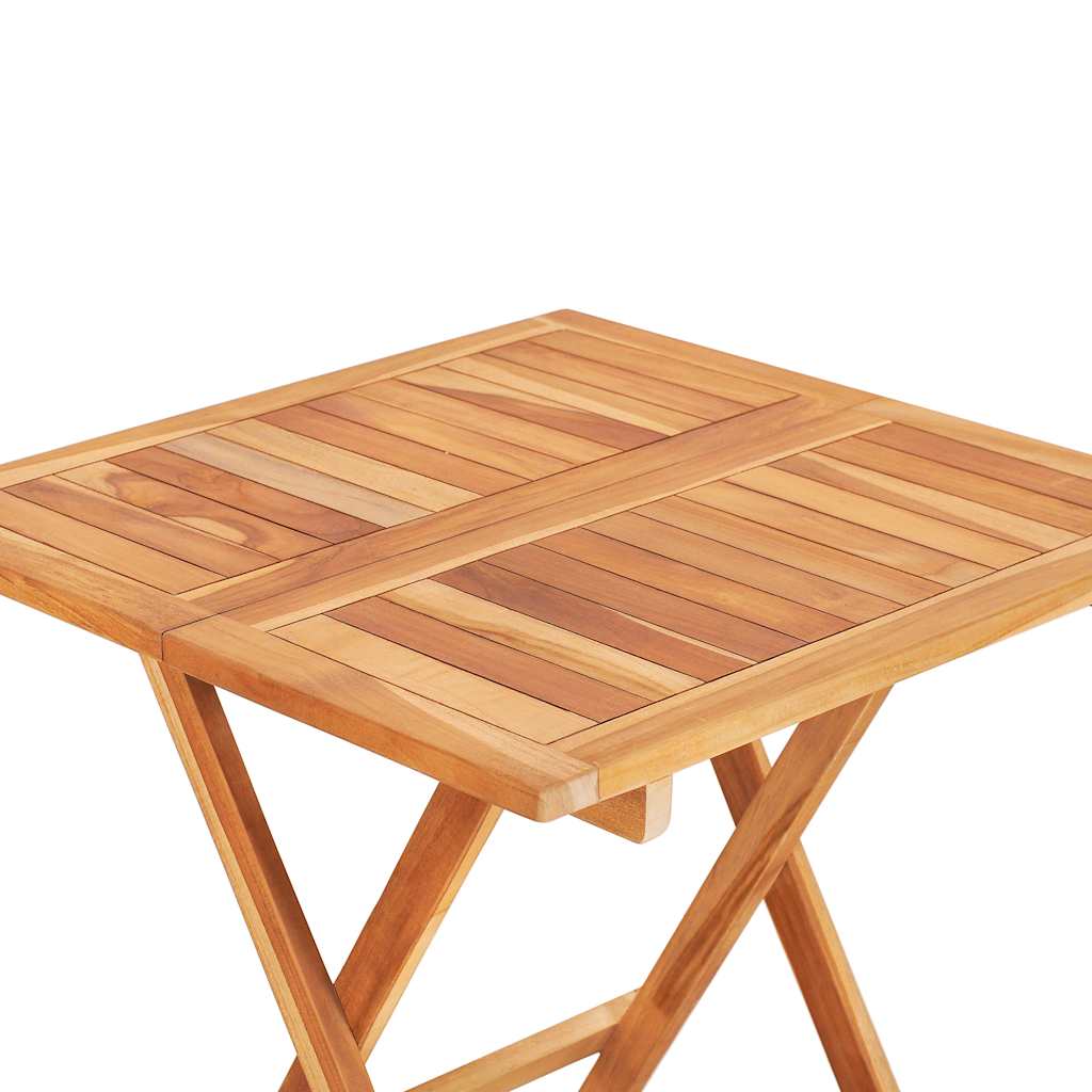 3-Tlg. Bistroset Mit Kissen Massivholz Teak