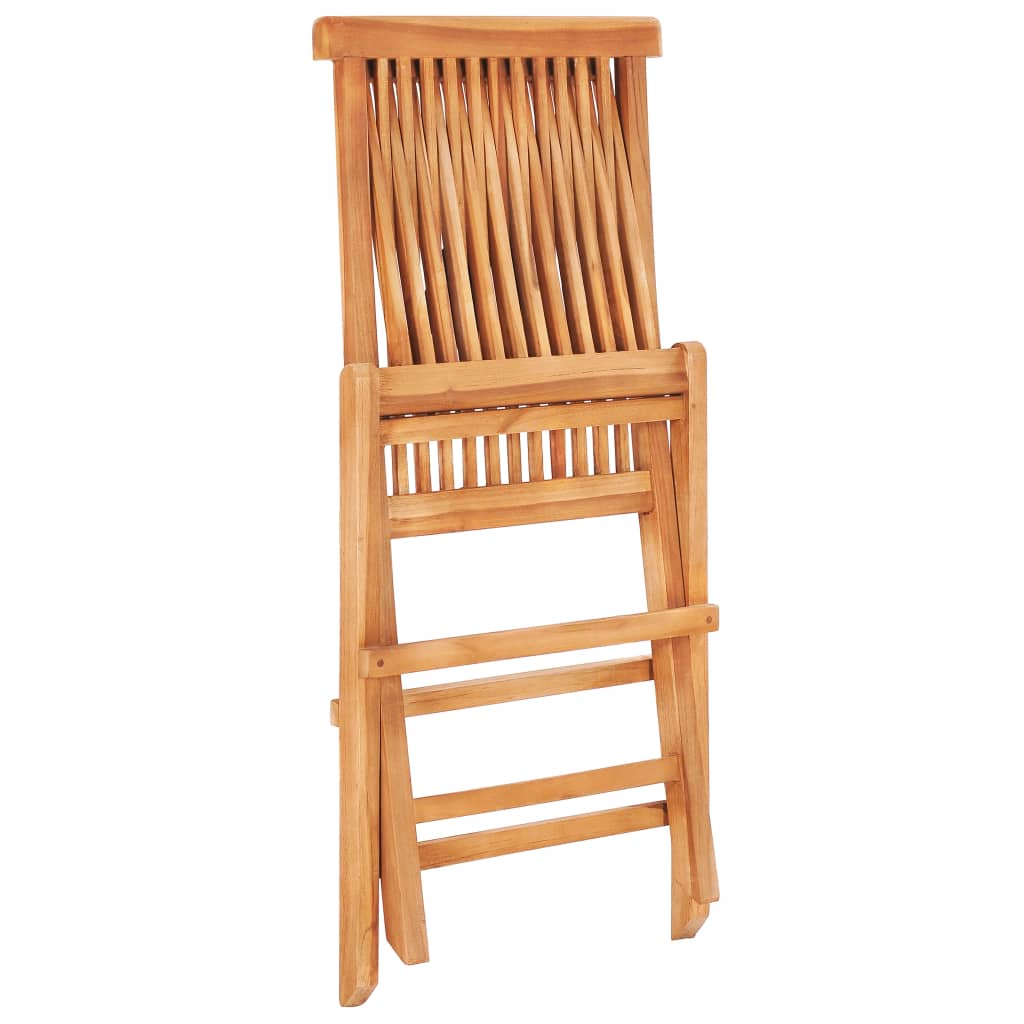 3-Tlg. Bistro-Set Mit Kissen Massivholz Teak