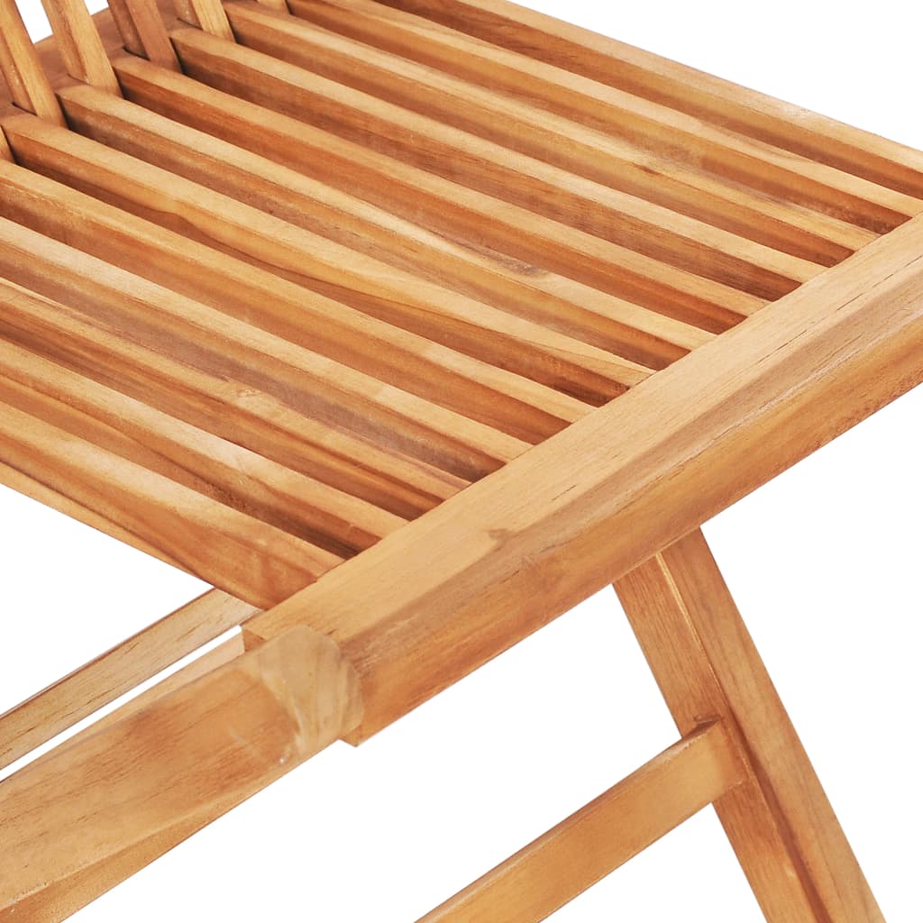 3-Tlg. Bistro-Set Mit Kissen Massivholz Teak