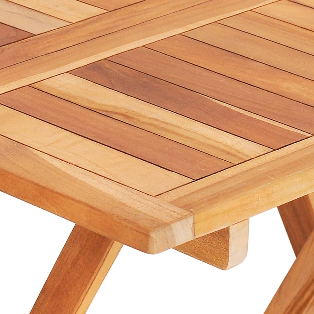 3-Tlg. Bistro-Set Mit Kissen Massivholz Teak