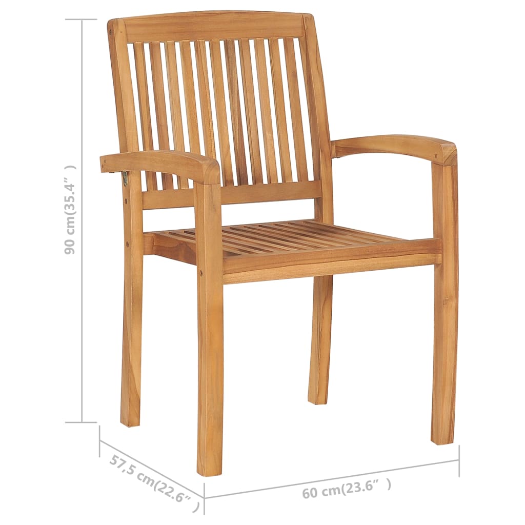 Gartenstühle 2 Stk. Mit Kissen Massivholz Teak
