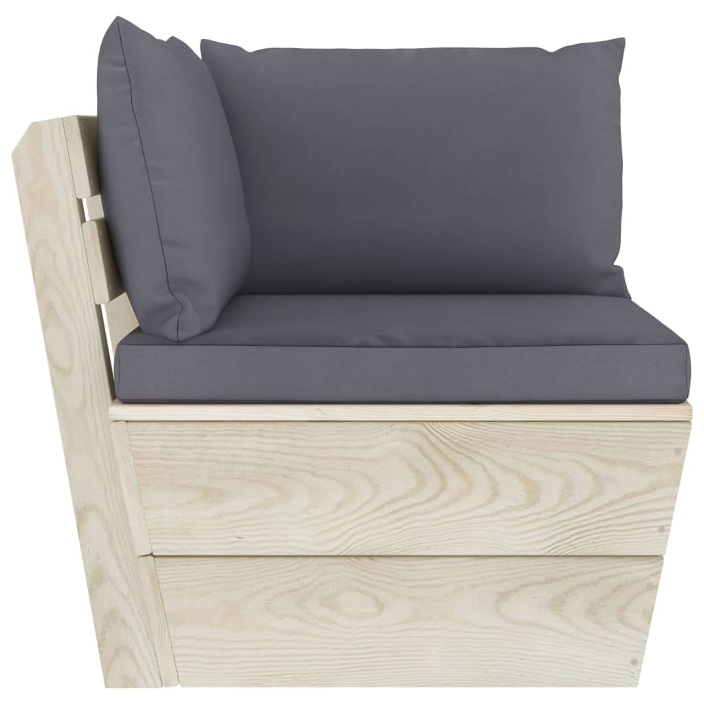 Garten-Palettensofa Mit Kissen Fichtenholz