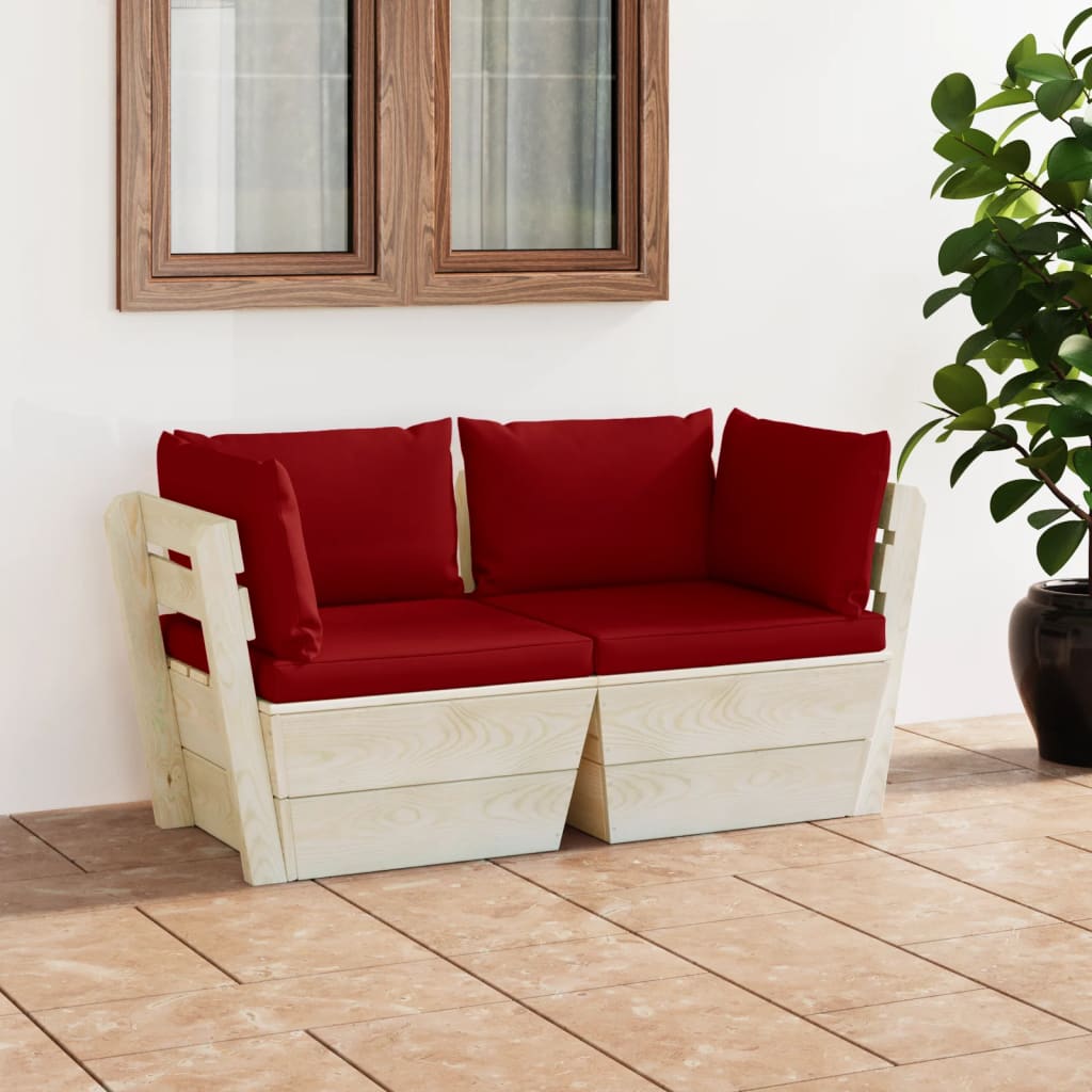 Garten-Palettensofa Mit Kissen Fichtenholz