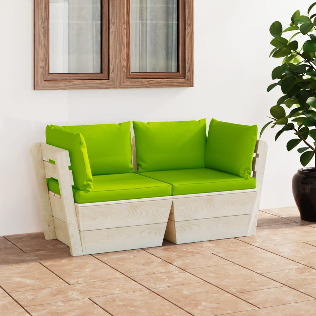 Garten-Palettensofa Mit Kissen Fichtenholz