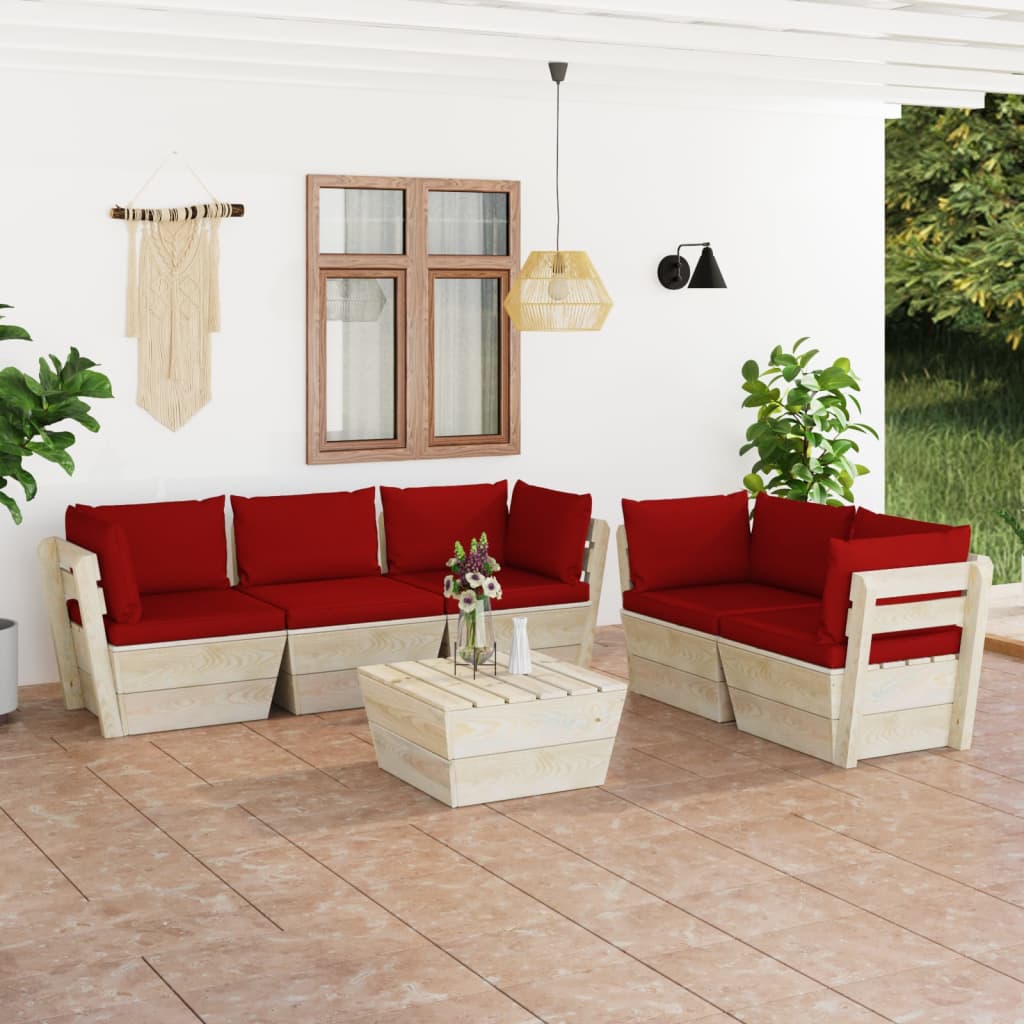Garten-Palettensofa Mit Kissen Fichtenholz