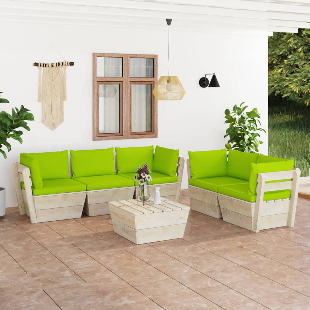 Garten-Palettensofa Mit Kissen Fichtenholz