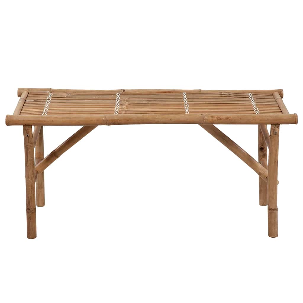 Klappbare Gartenbank Mit Auflage 118 Cm Bambus