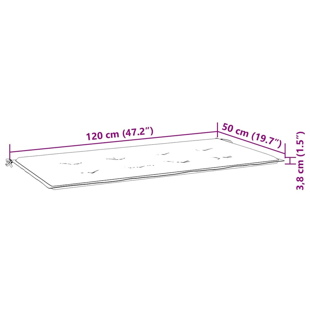Klappbare Gartenbank Mit Auflage 118 Cm Bambus