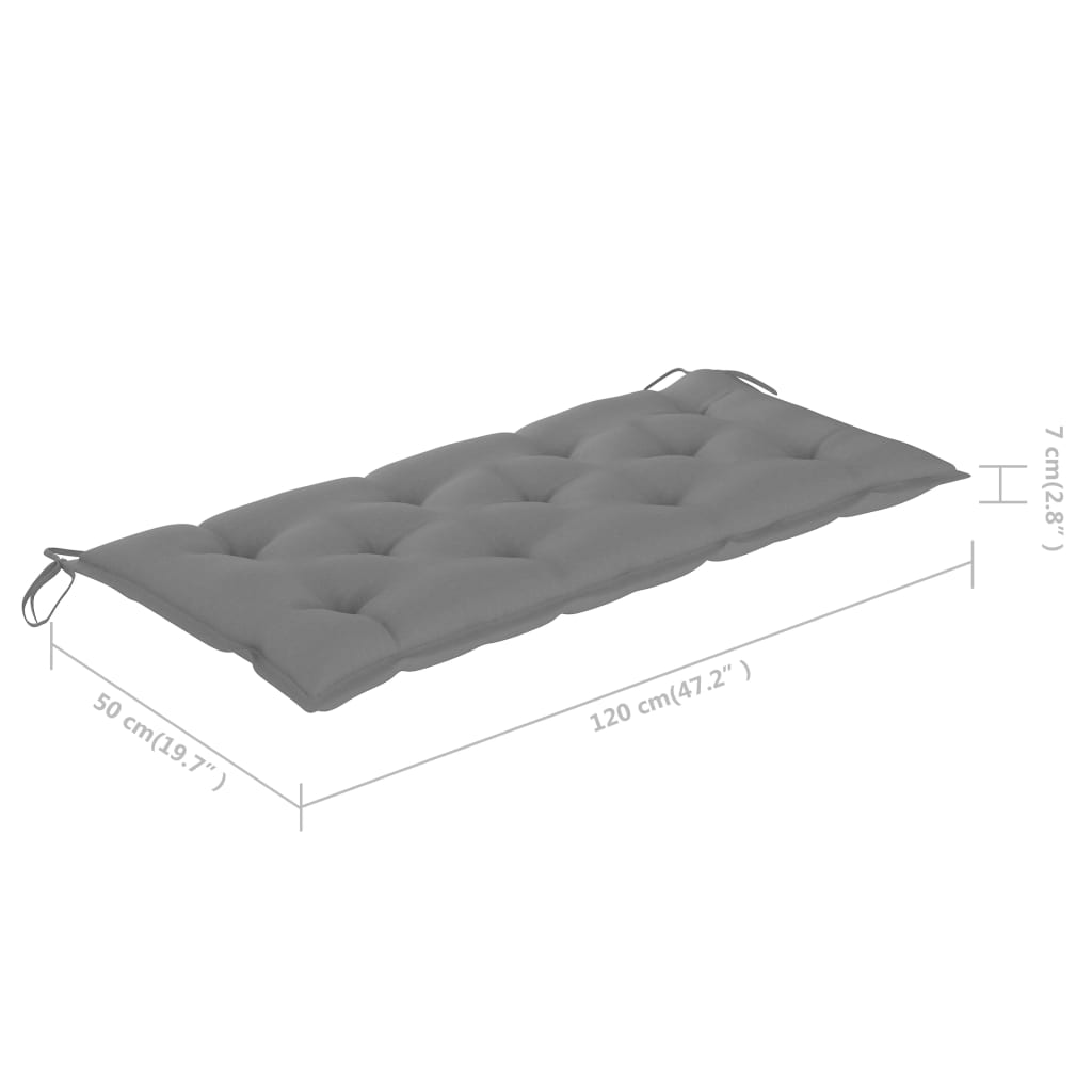 Gartenbank Mit Auflage 120 Cm Bambus