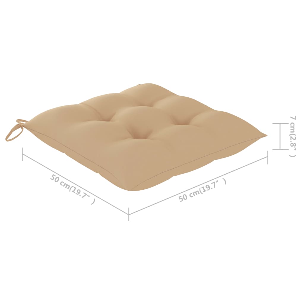 Garten-Essstühle 2 Stk. Mit Kissen Massivholz Akazie