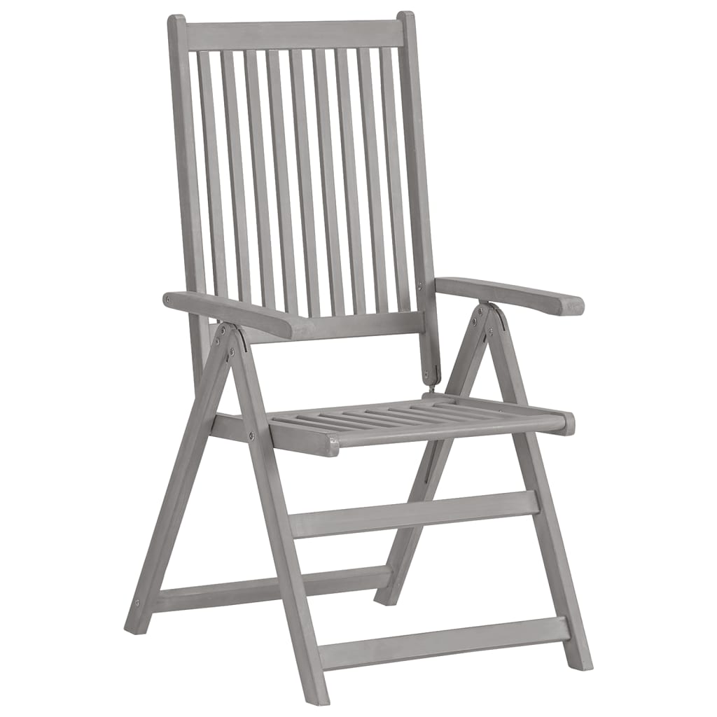 Verstellbare Gartenstühle 2 Stk. Mit Auflagen Massivholz Akazie