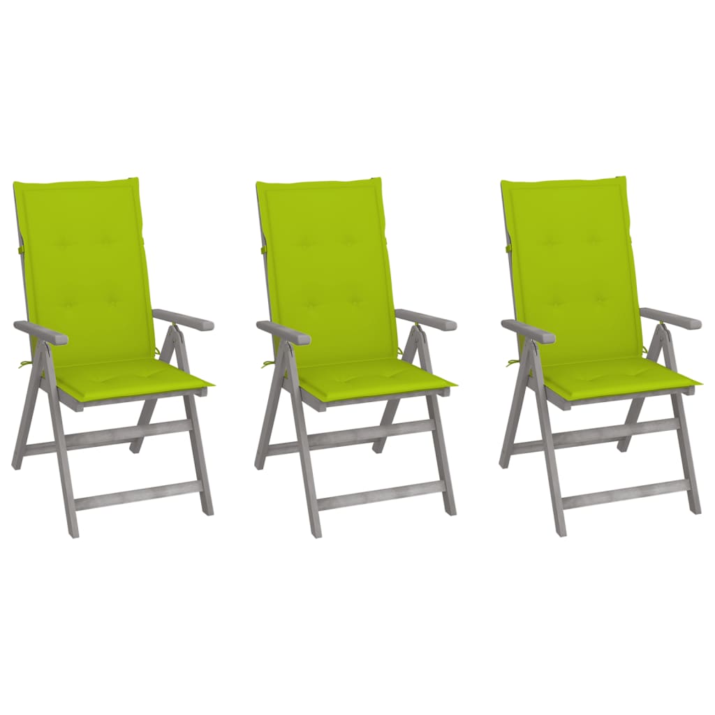 Verstellbare Gartenstühle 2 Stk. Mit Auflagen Massivholz Akazie