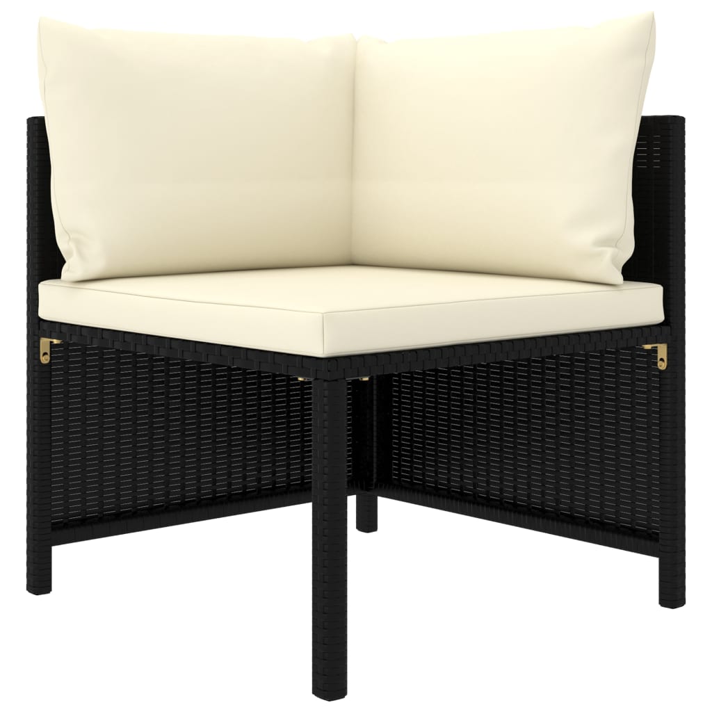 8-Tlg. Garten-Lounge-Set Mit Kissen Poly Rattan