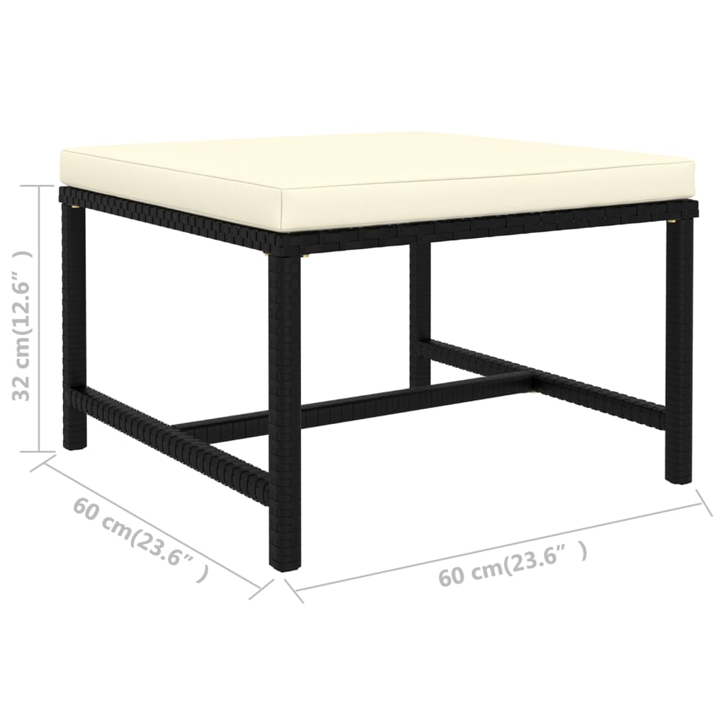 8-Tlg. Garten-Lounge-Set Mit Kissen Poly Rattan