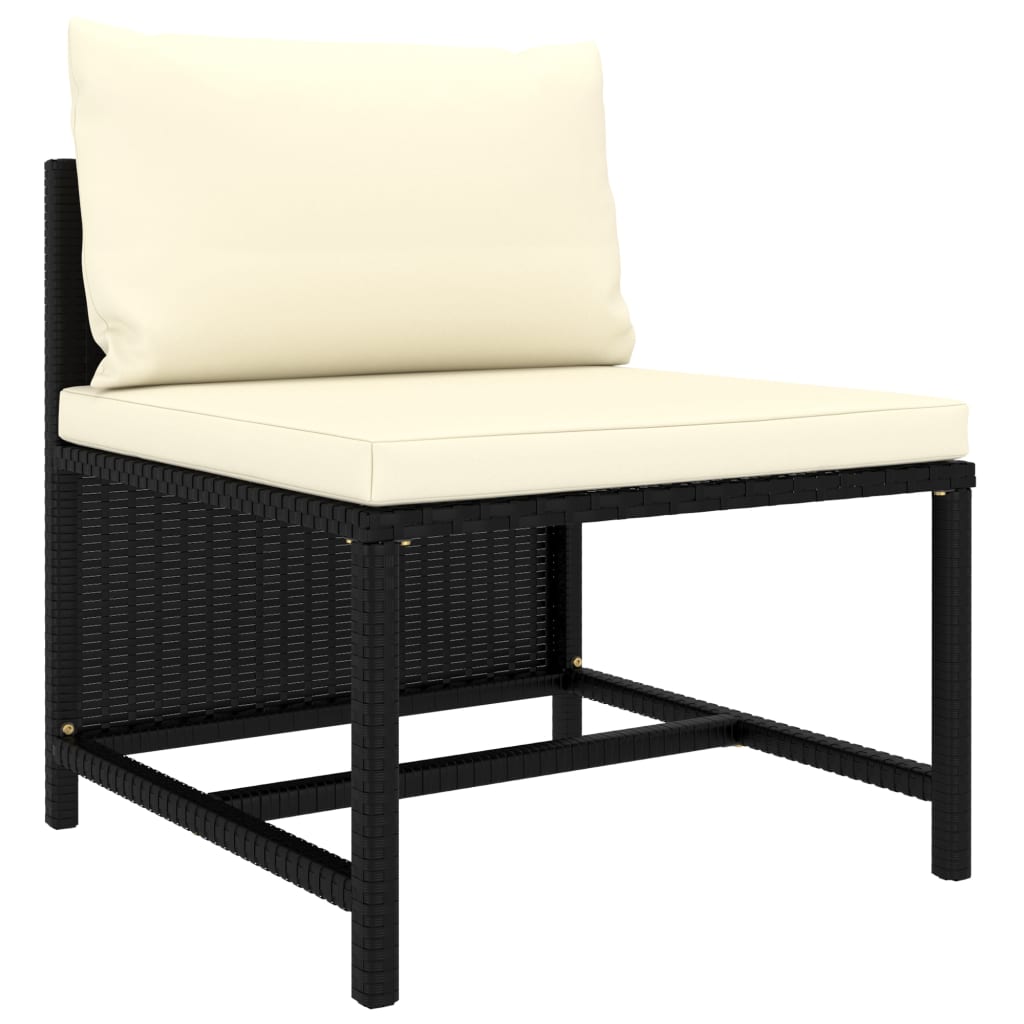 8-Tlg. Garten-Lounge-Set Mit Kissen Poly Rattan