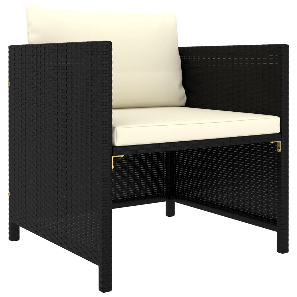 8-Tlg. Garten-Lounge-Set Mit Kissen Poly Rattan