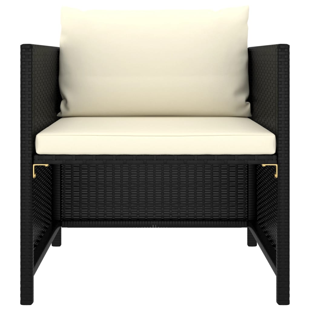 8-Tlg. Garten-Lounge-Set Mit Kissen Poly Rattan