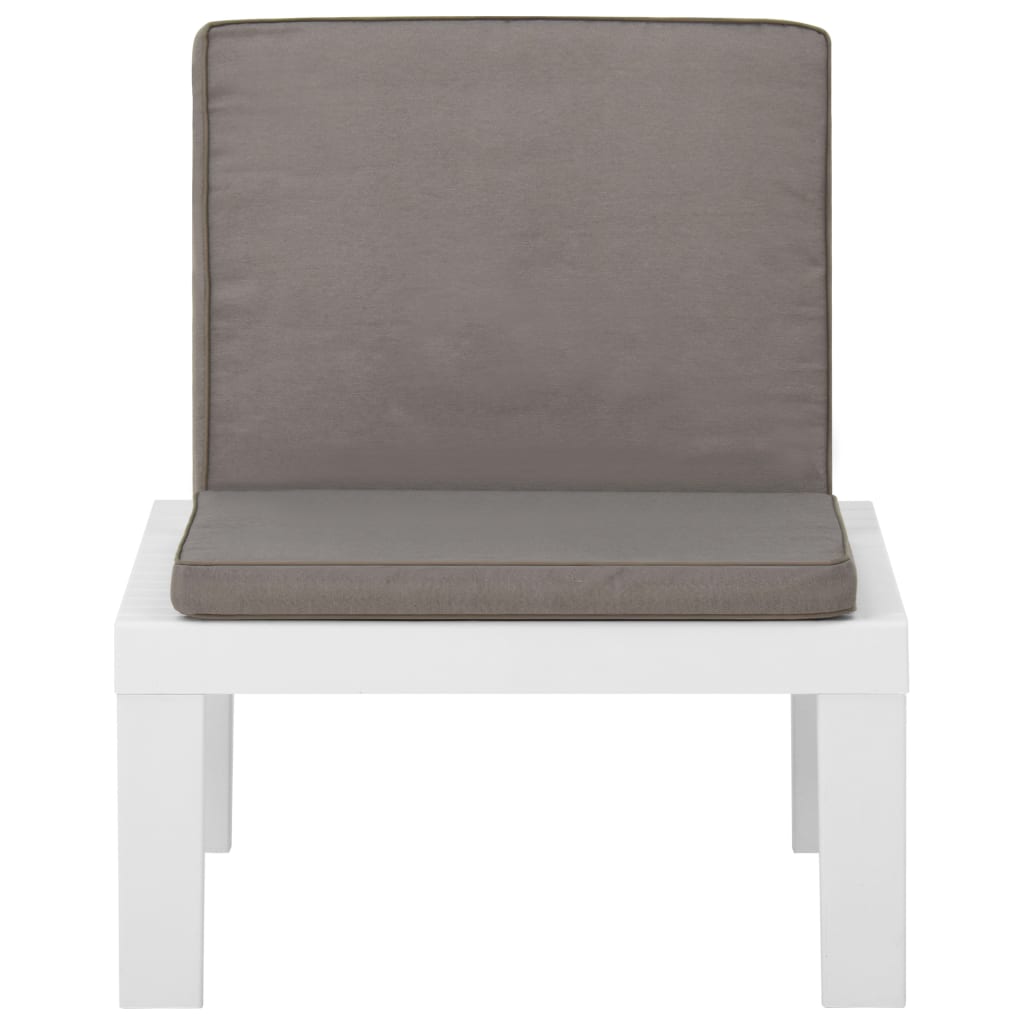 4-Tlg. Garten-Lounge-Set Mit Kissen Kunststoff