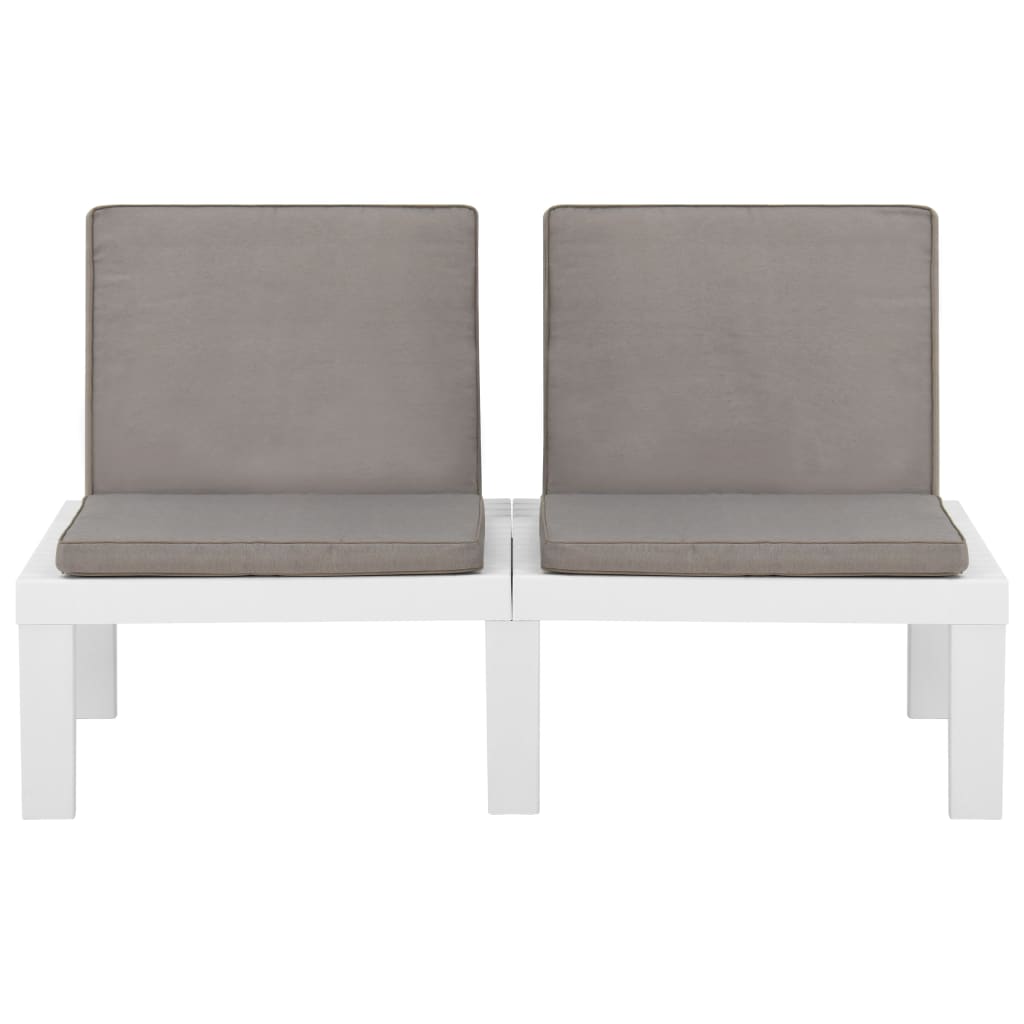 4-Tlg. Garten-Lounge-Set Mit Kissen Kunststoff