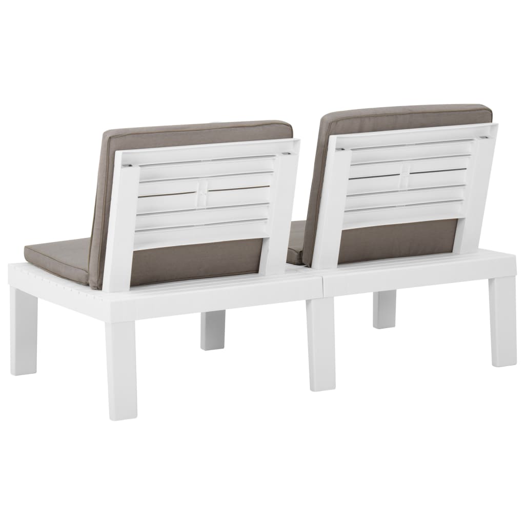 4-Tlg. Garten-Lounge-Set Mit Kissen Kunststoff