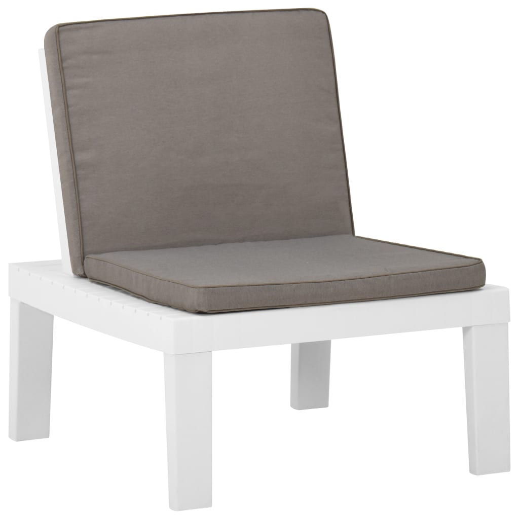 4-Tlg. Garten-Lounge-Set Mit Kissen Kunststoff