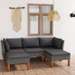 -Gartensofa Mit Kissen Poly Rattan Grau