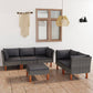 -Gartensofa Mit Kissen Poly Rattan Grau