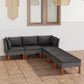 -Gartensofa Mit Kissen Poly Rattan Grau