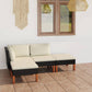 -Gartensofa Mit Kissen Poly Rattan Schwarz