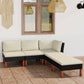 -Gartensofa Mit Kissen Poly Rattan Schwarz