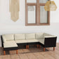 -Gartensofa Mit Kissen Poly Rattan Schwarz