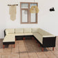 -Gartensofa Mit Kissen Poly Rattan Schwarz